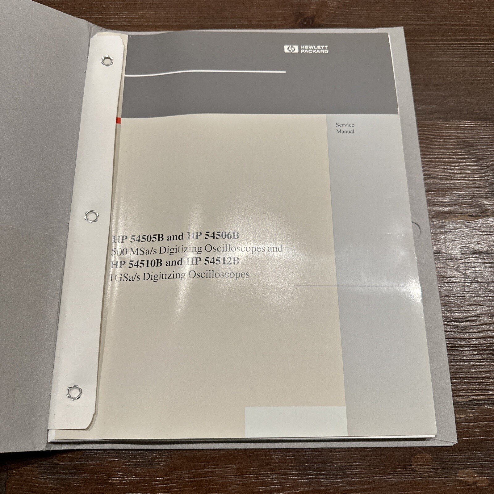 HP 54505B/54506B & 54510B/54512B Digitizing Oscilloscopes Service Manual