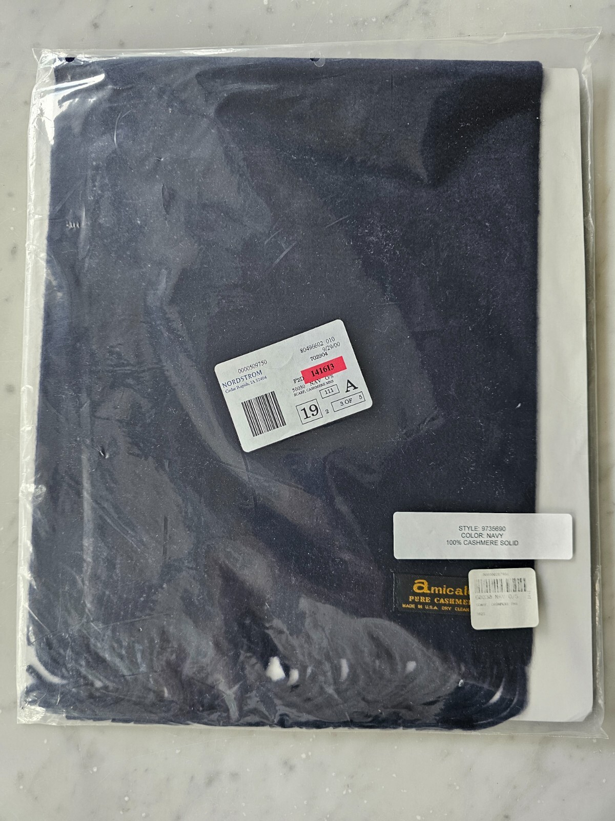 Navy Cashmere Scarf
