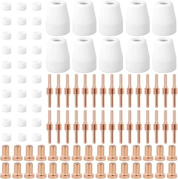100Pcs Air Plasma Cutter Consumables Extend Tips For PT-31 LG-40 Torch CUT-40 50