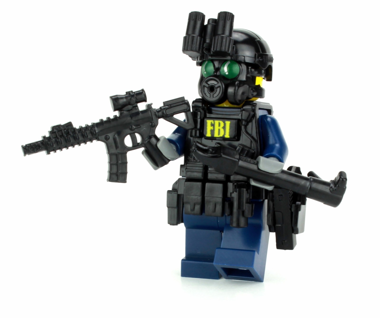 Battle Brick FBI SWAT Critical Incident Response CIRG made w/ real LEGO® minifig