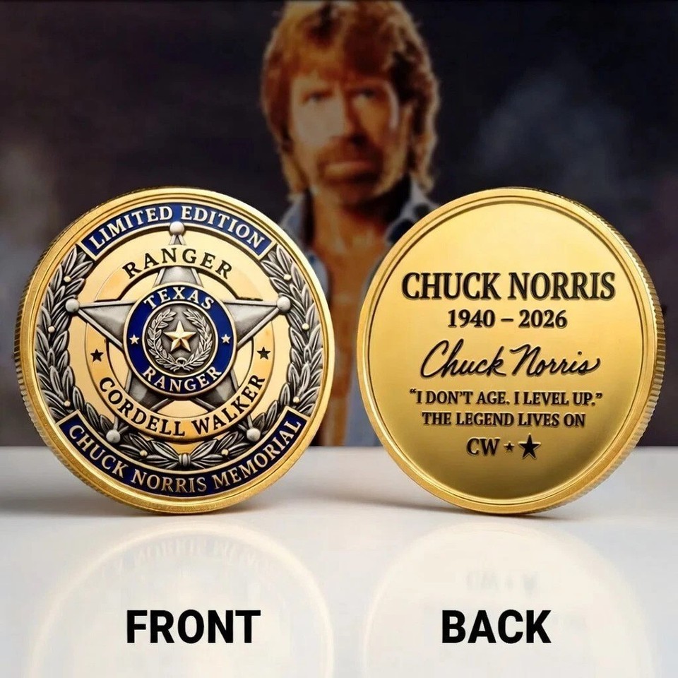 New Chuck Norris Memorial Coin Texas Ranger Collection Coin CC429