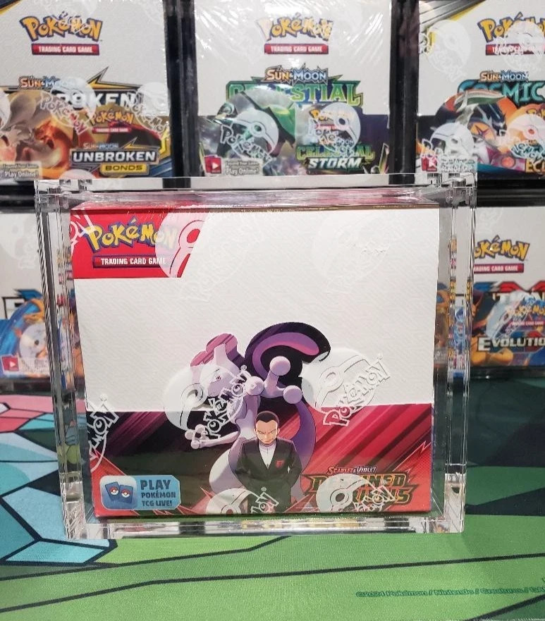 Pokemon Booster Box Acrylic Protective Display Case Magnetic 99% UV Rejection