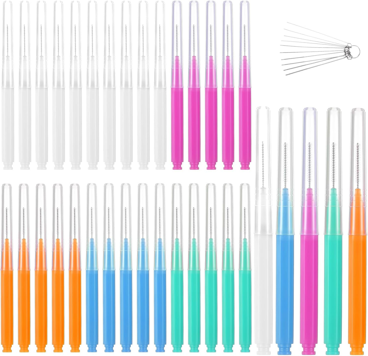 40 Pcs Shower Head Cleaner Brush Set Unclogging Pins for Nozzle Bathroom Kitchen