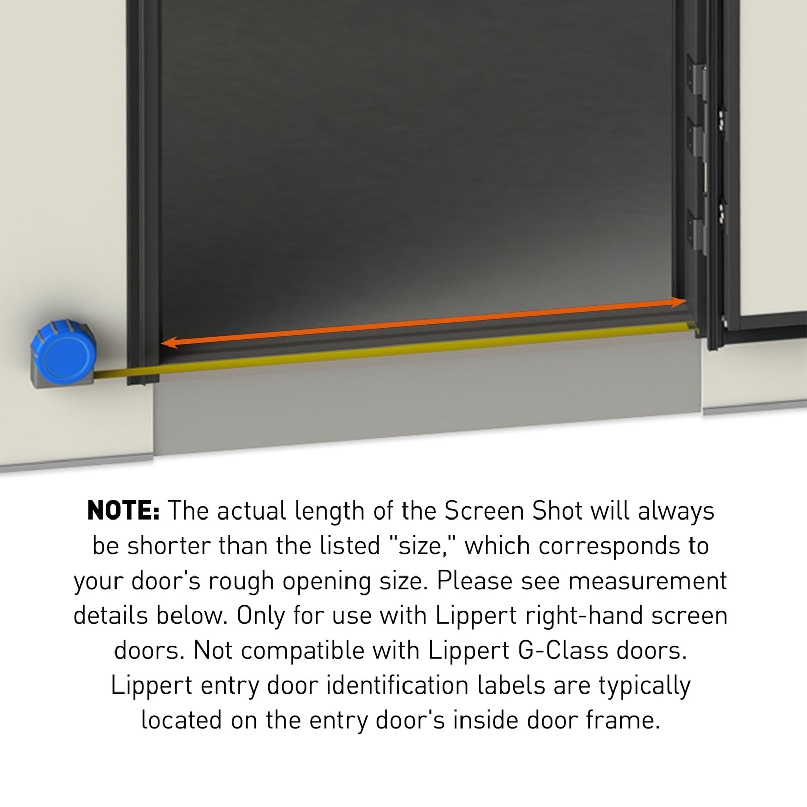 Lippert Screen Shot Automatic RV Screen Door Closer, 26", Compatible with Lip...