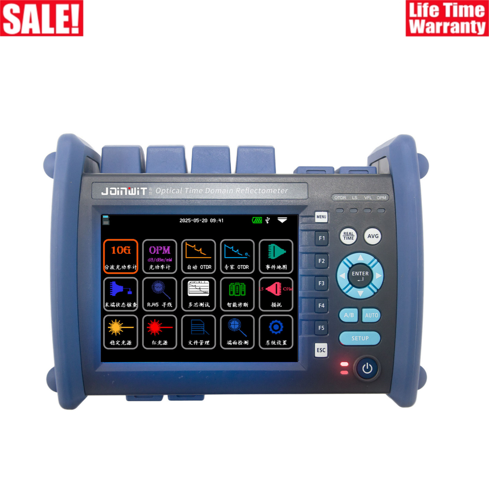JW3302T 12-IN-1 OTDR 1310/1550 32/30dB Optical Time Domain Reflectometer