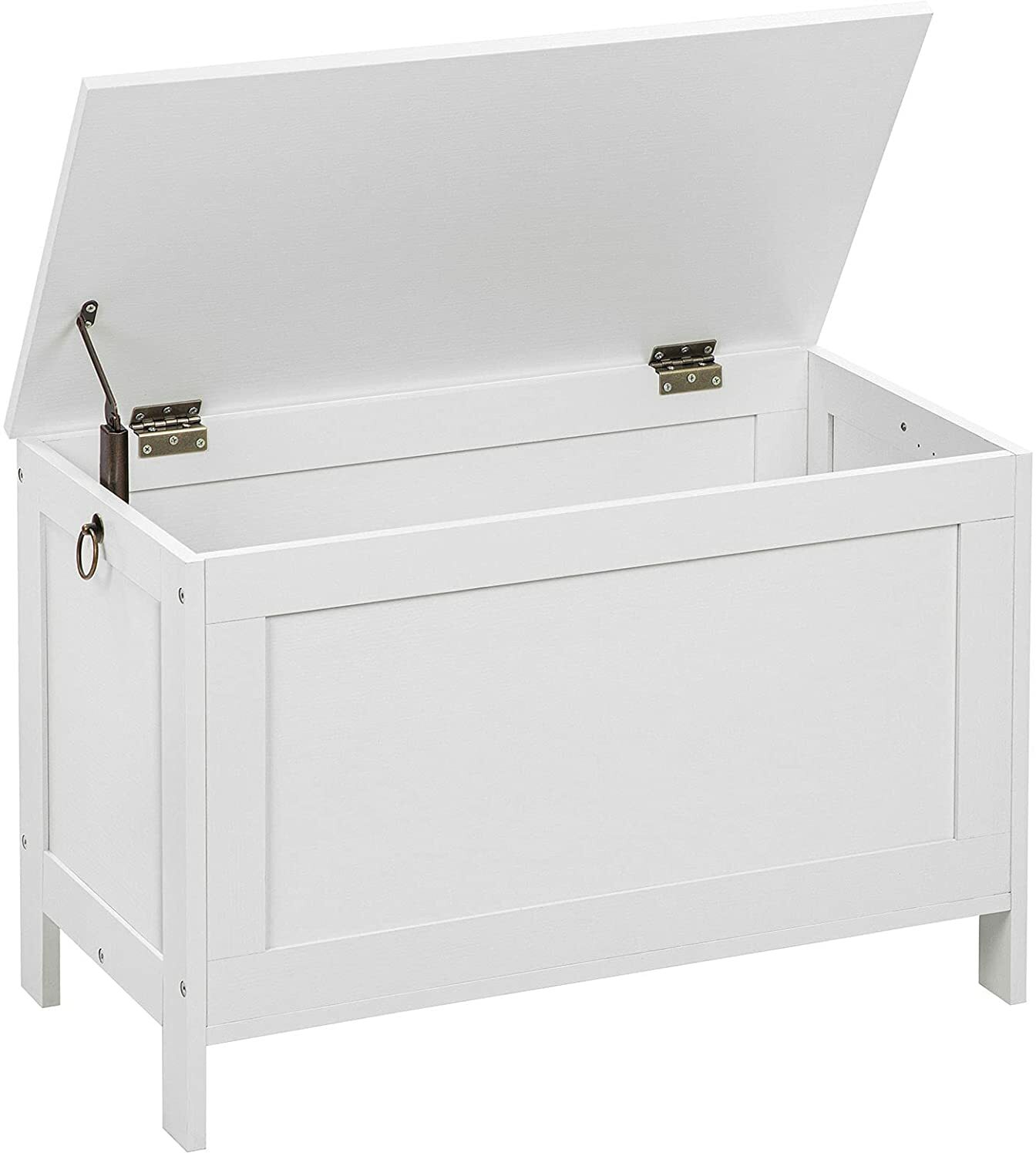 Solid White Wooden Toy Box Chest Storage Bench Trunk Play Room Organize Bedroom