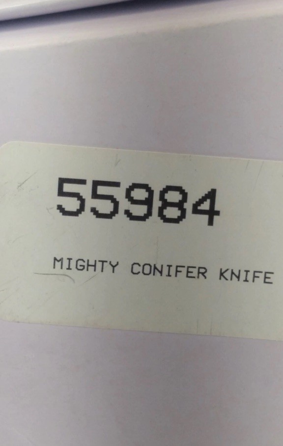 New Stauer Mighty Conifer Knife with Damascus Blade & Pinecone Handle w/ Sheath