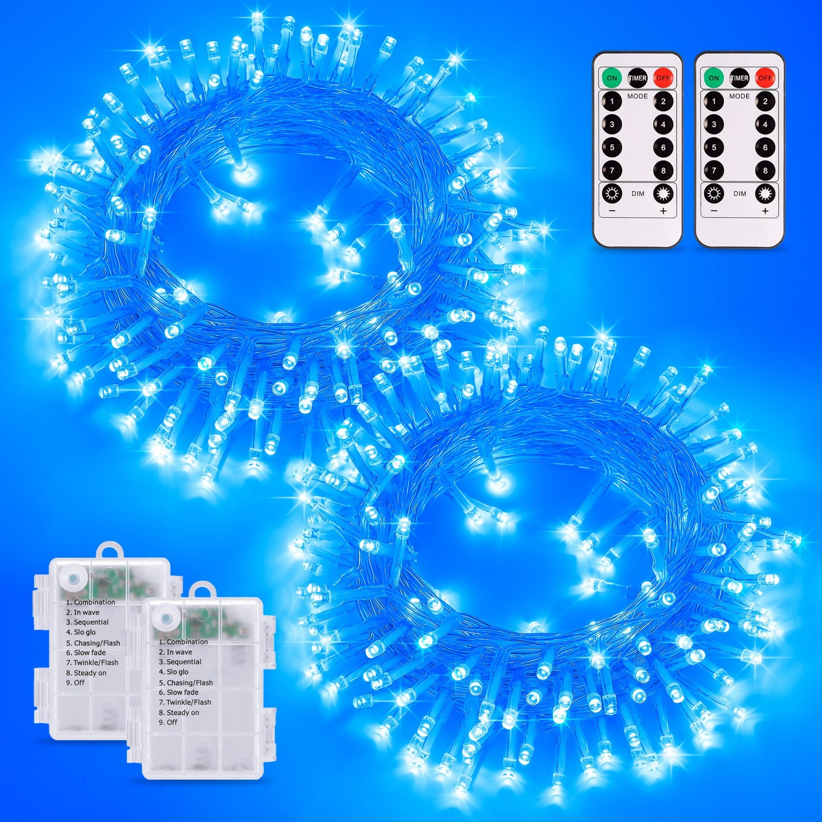 POTIVE 2 Pack Blue 33 feet (L) x 0.5 inches (W) x (H),