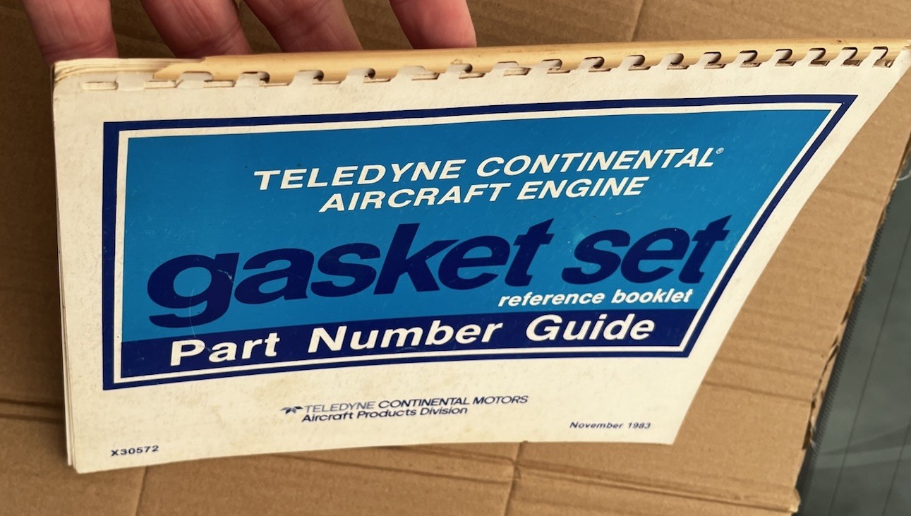 Continental Engine Gasket Set 1983 Reference Part Number Guide X30572 Original