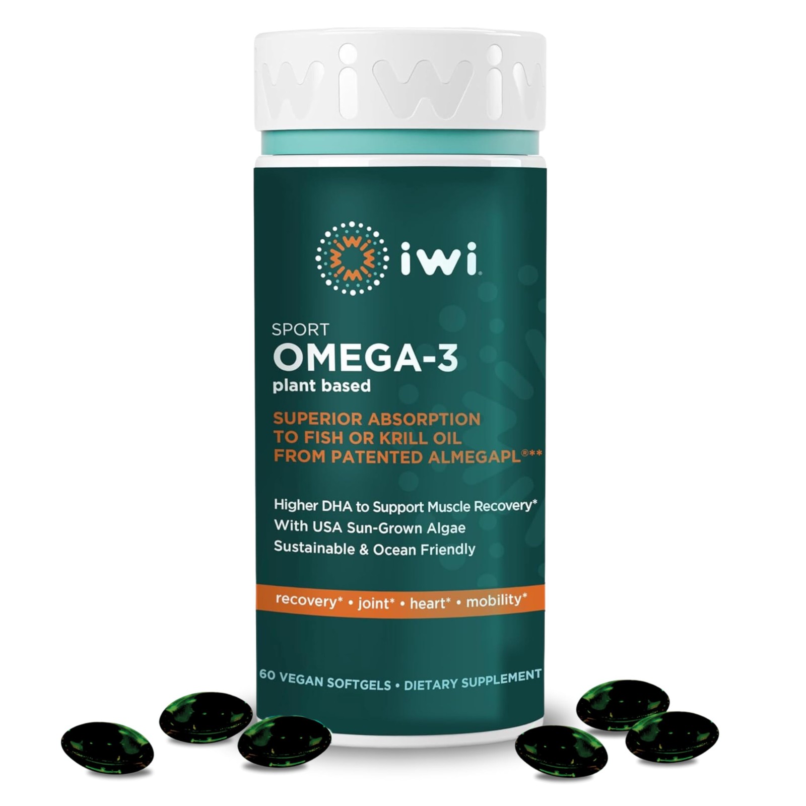 Iwi Omega-3 Sport, 60 Softgels (30 Servings), 60 Count (Pack of 1)