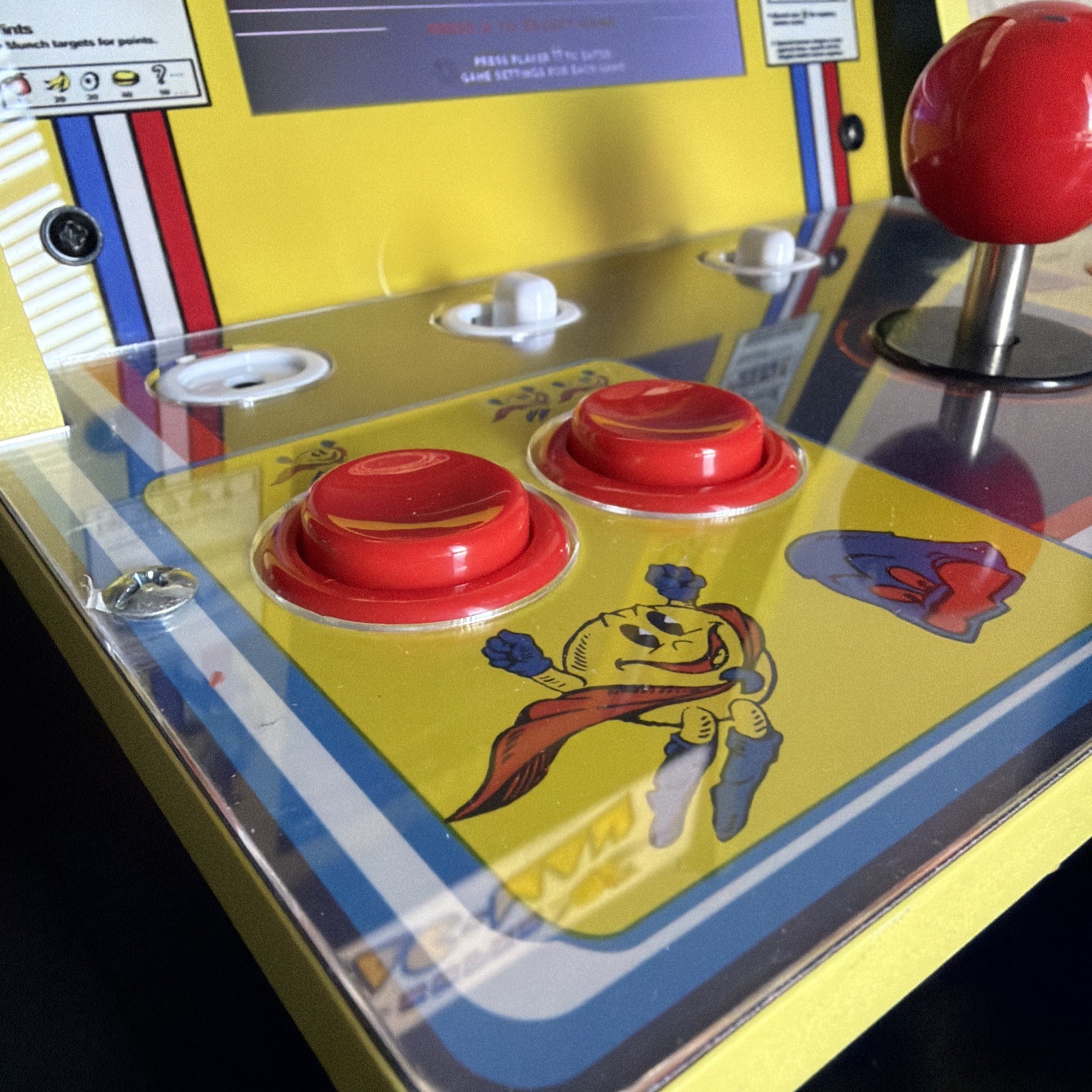 Arcade1Up Super Pac-Man Counter Top Arcade Machine 4 Games; Clean And Working