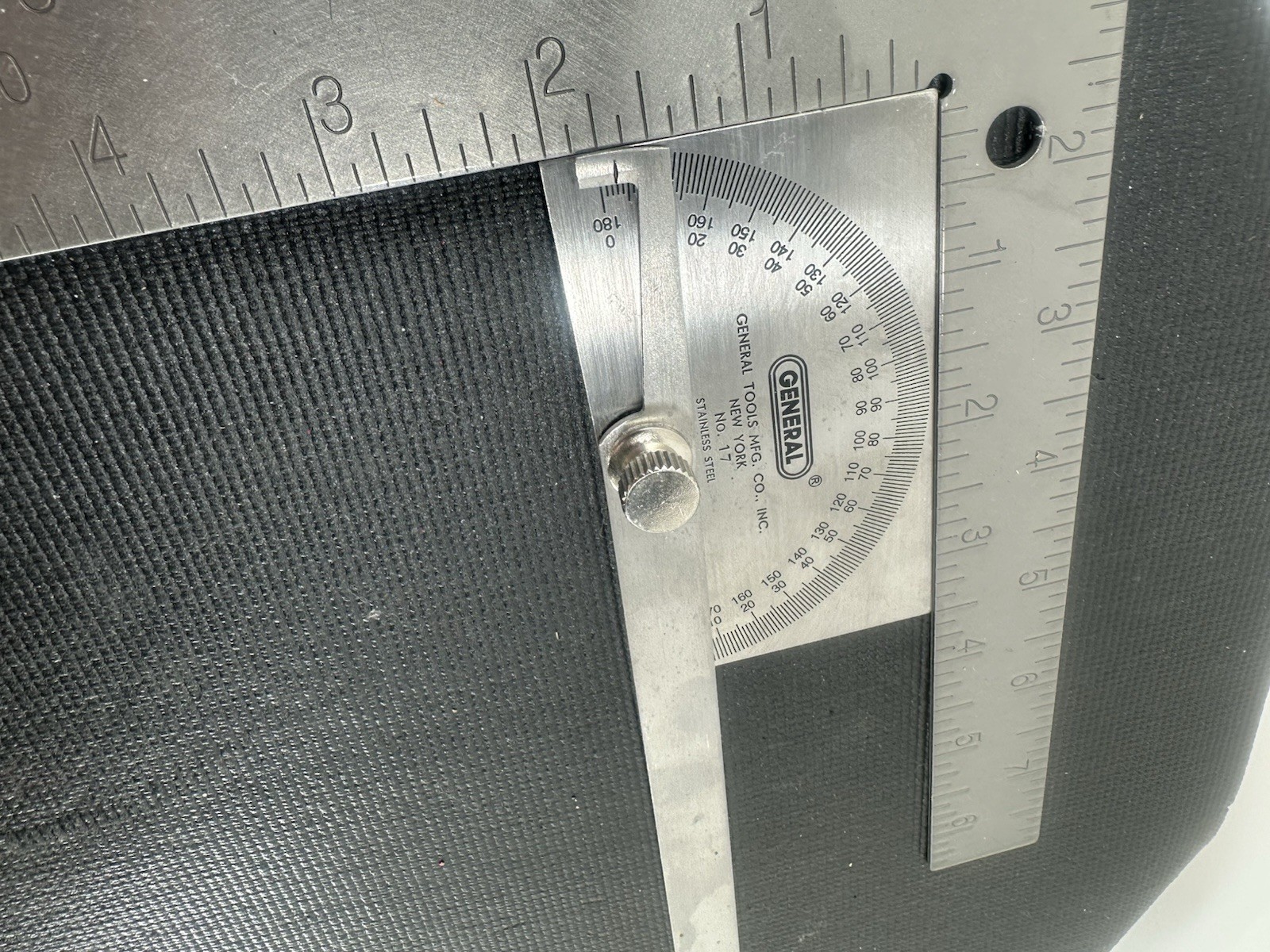 Vintage General Tools No. 17 Stainless Steel Protractor Head Adjustable Angle