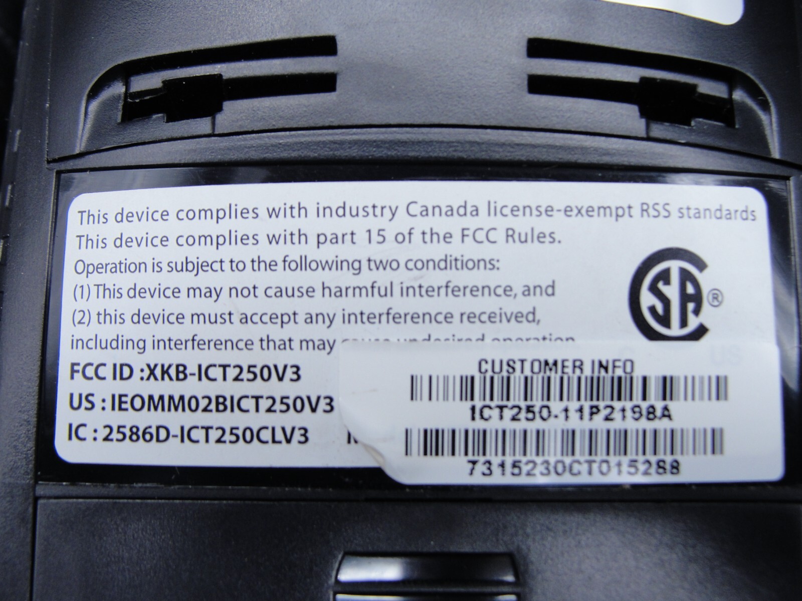 Ingenico iCT250 Credit Card Terminal Reader ICT250