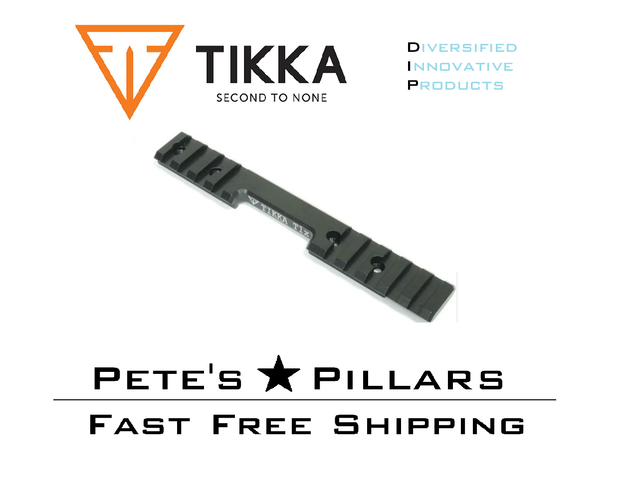 DIP DiProducts Sako Tikka T1X Scope Rail Base Mount Aluminum TIK17001
