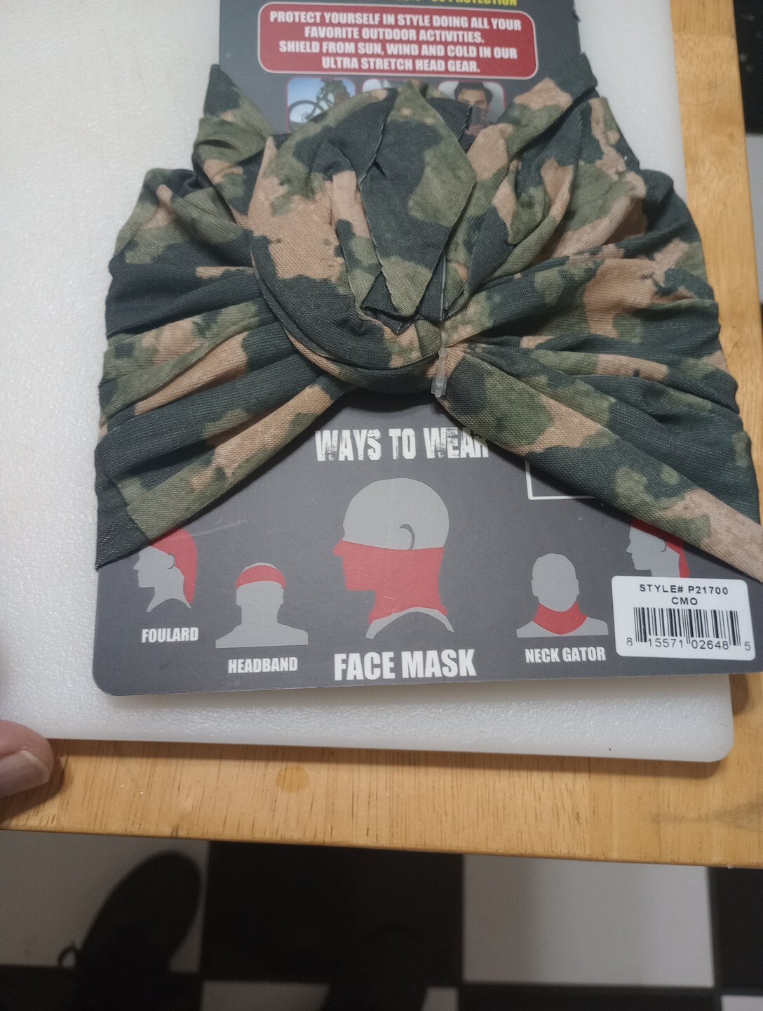 Camo Multipurpose Headgear, Neck Warmer, Neck Gaiter, Neck Tube