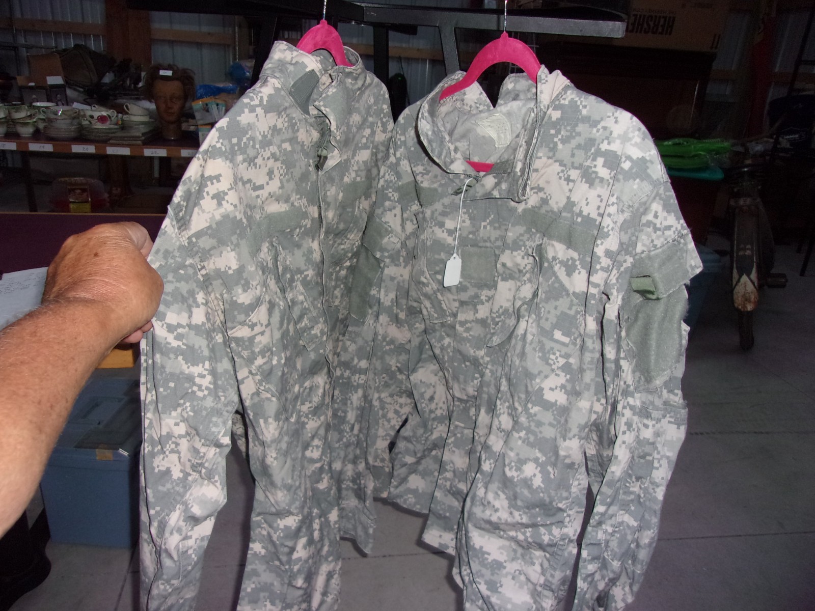 36 2 large long military shirt lot