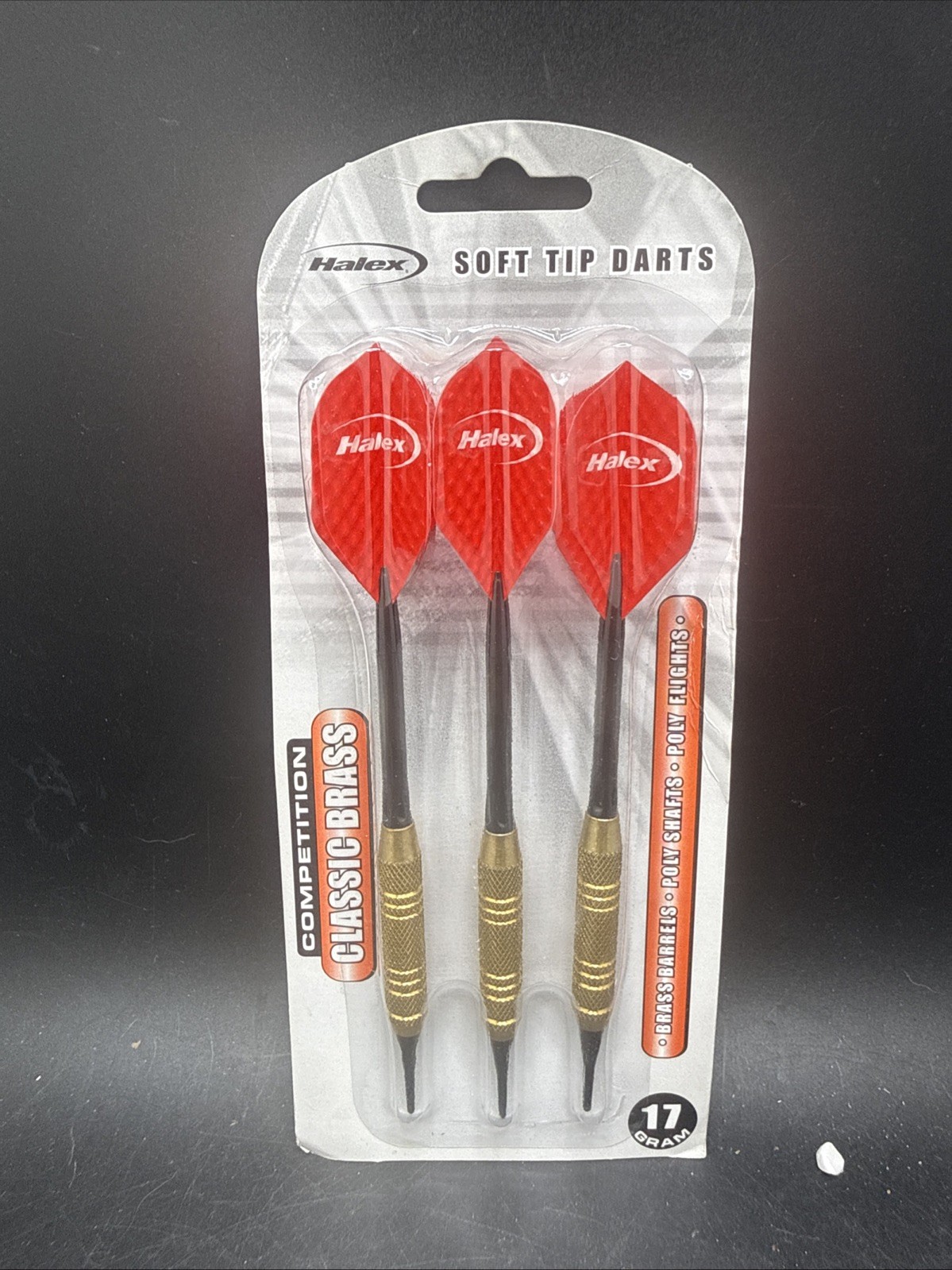 NOS Halex 17 Gram Soft Tip Darts Competition Classic Brass Sealed 3 Pack