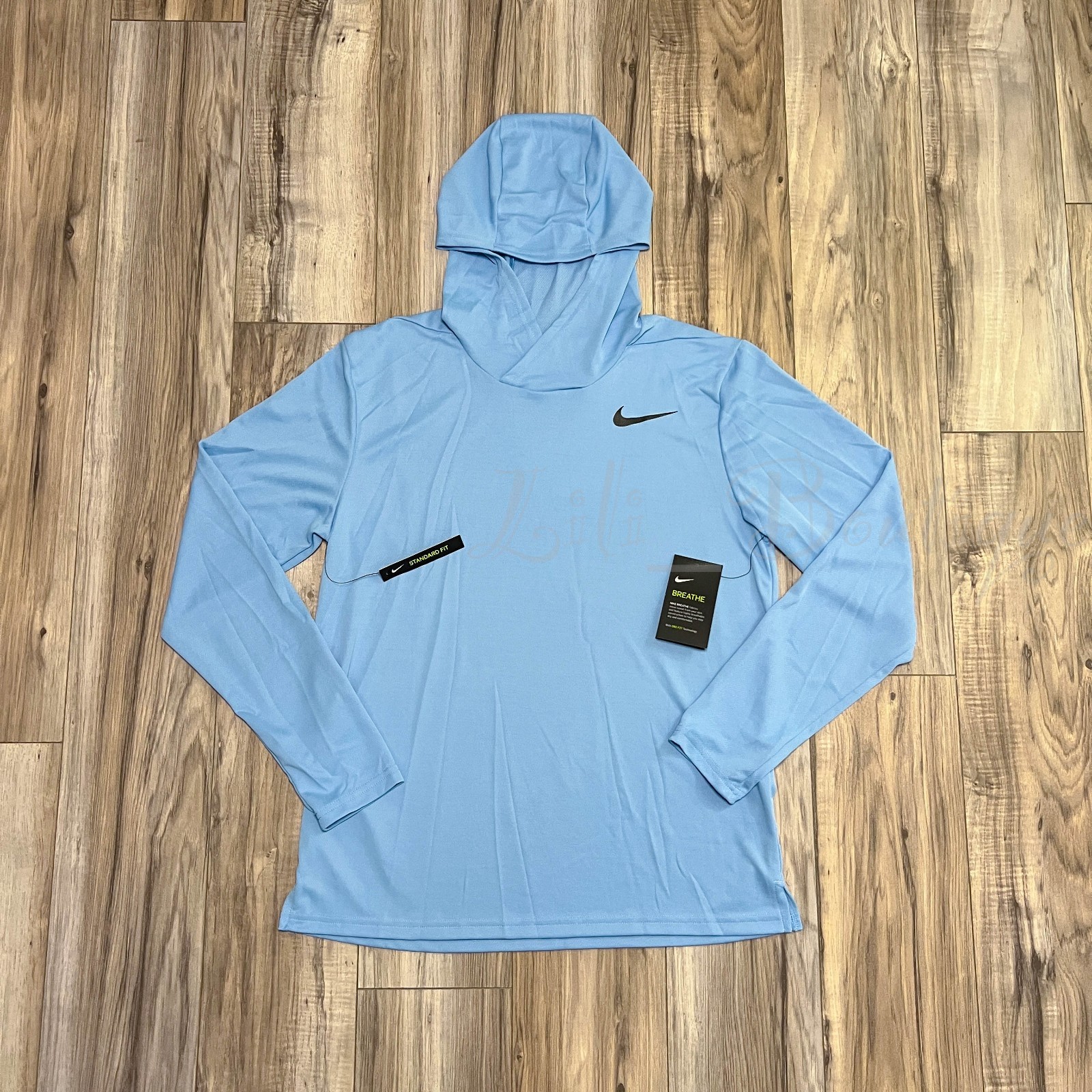Nike Breathe Men's Superset Training Hoodie Top BV2875-422 Light Blue NWT Size M