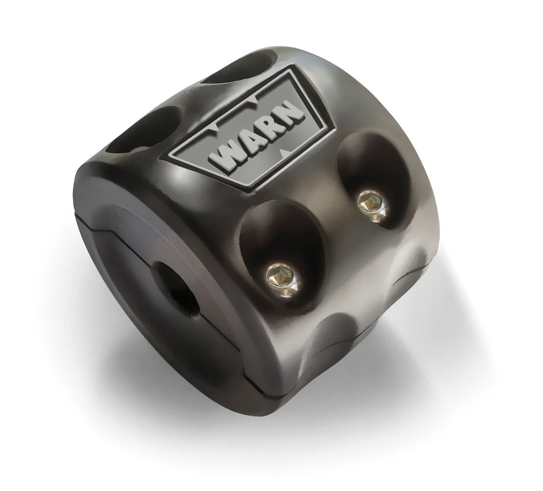 WARN Winch Bump Stop - Split Design - Rubber - Black - Warn Logo - Each 99944