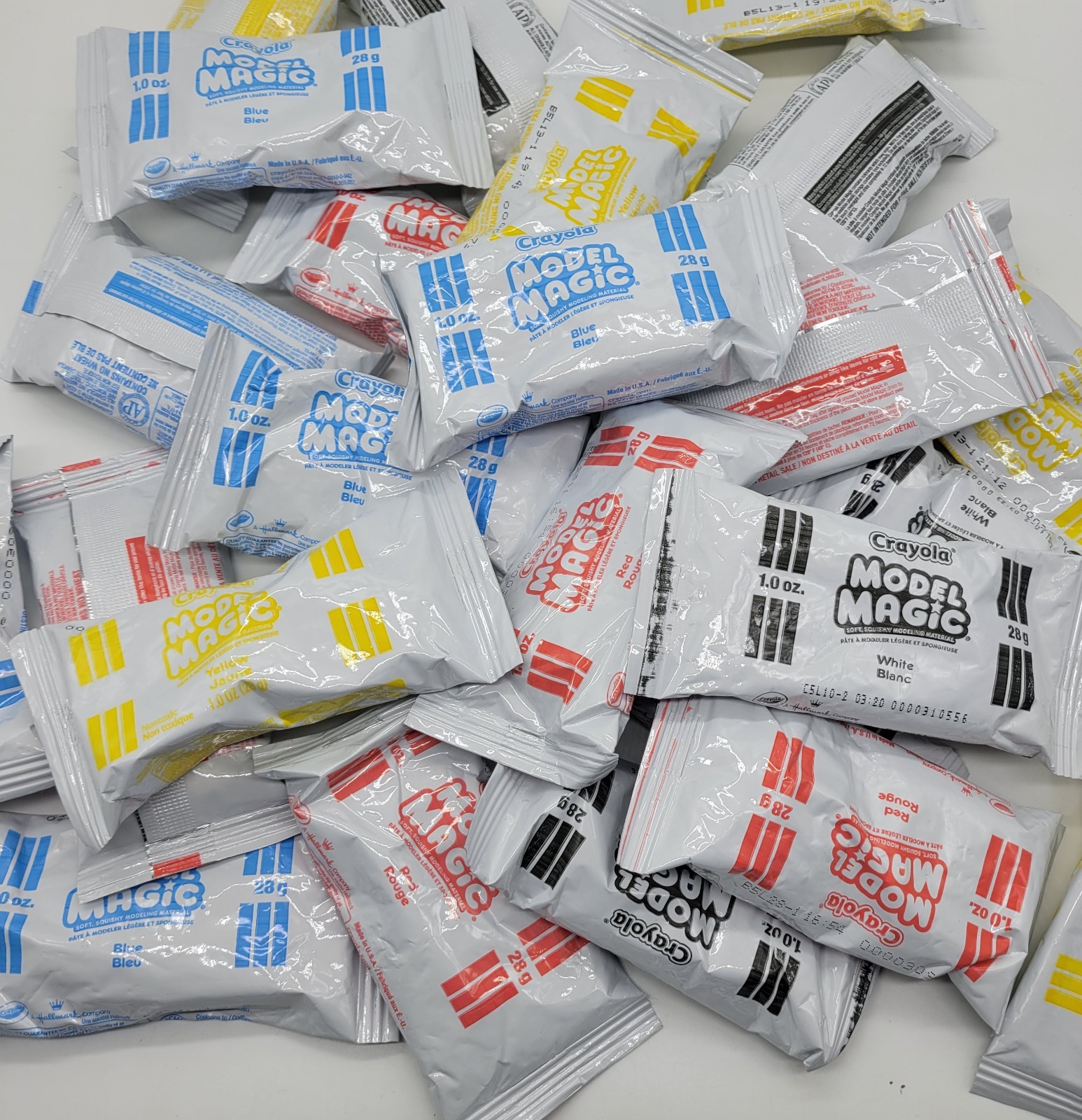 Crayola Model Magic Clay Colors Lot Of 27 White Yellow Red Blue NEW 1.0 oz Packs