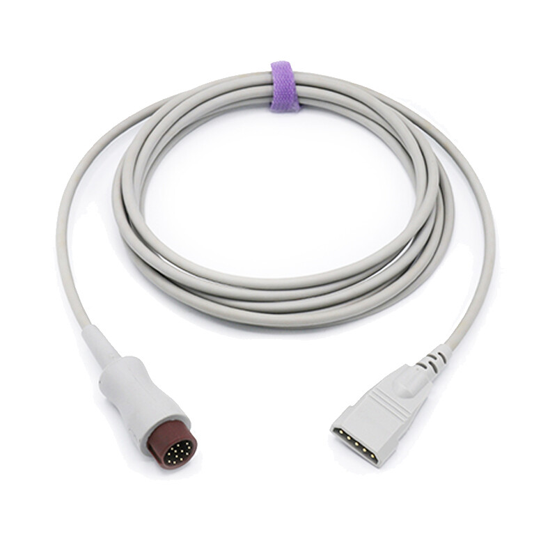 12pin to PVB IBP Pressure Transducer Trunk Cable Compatible Mindray/Datascope