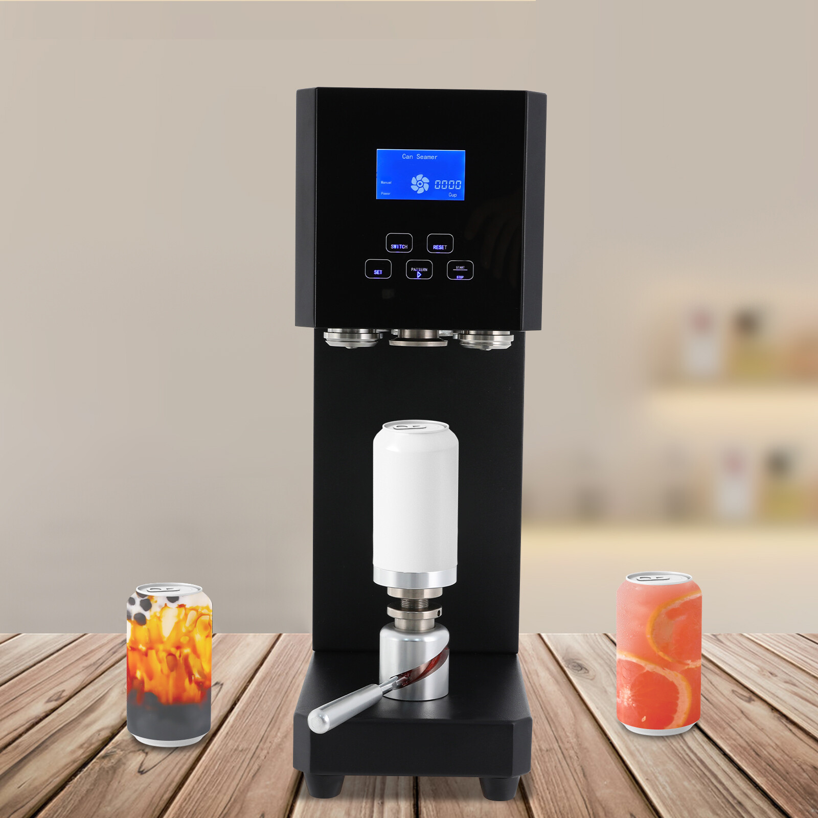 Semi Automatic Can Sealing Machine Pop Cola Can Sealer Container Plastic Bottles