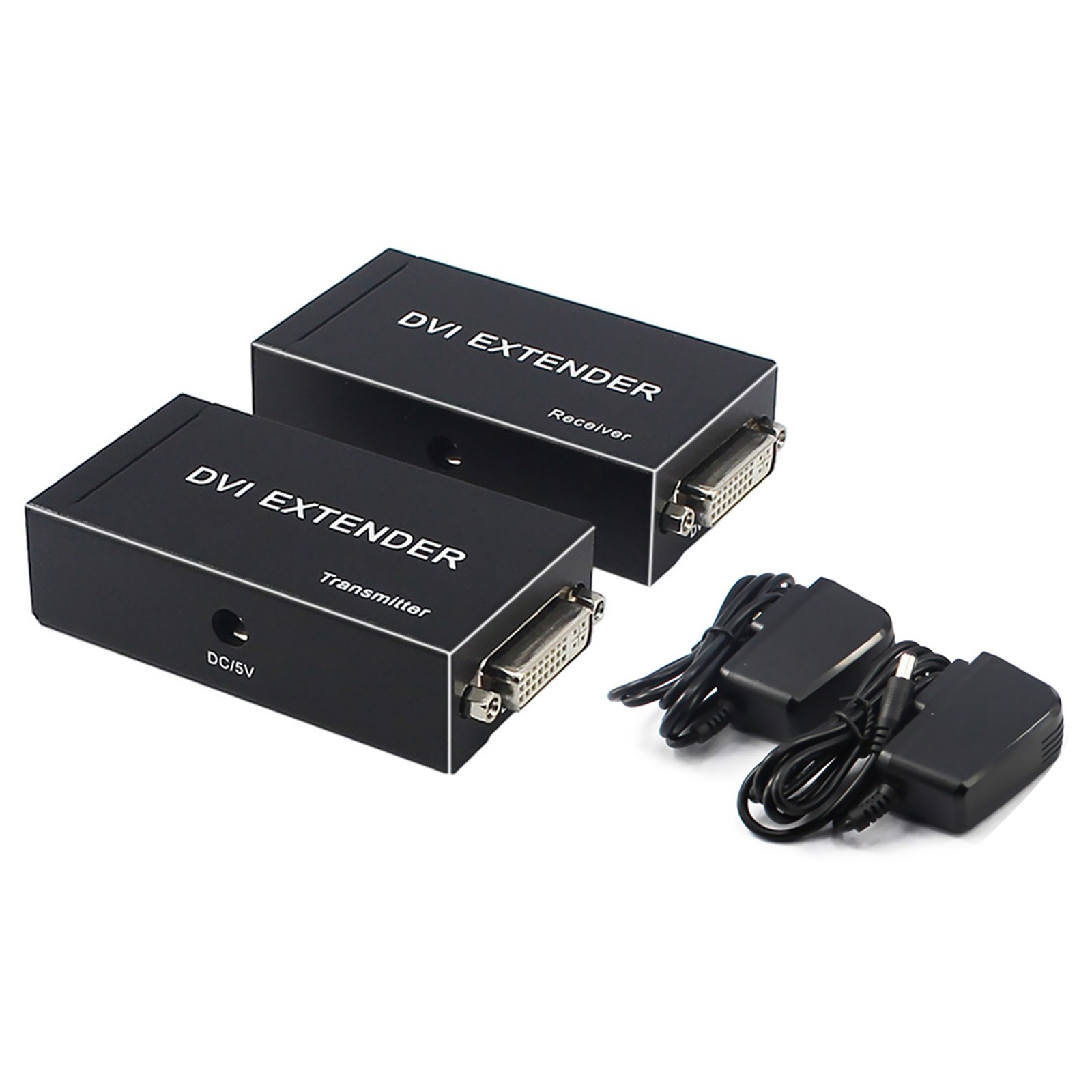 60M DVI Extender Via RJ45 Cable With EDID 1080P 3D TO RJ45 Transmitter&Receiver