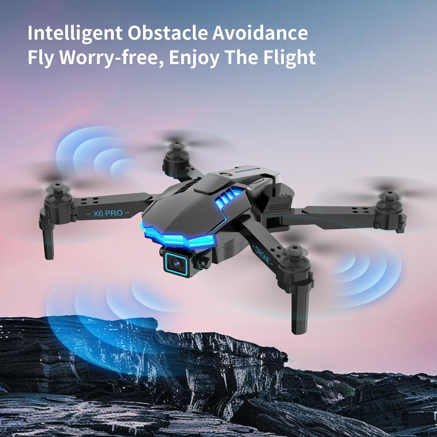 Drone with Camera 1080P with Brushless Motor Drone for Beginner, Long Fly Time,