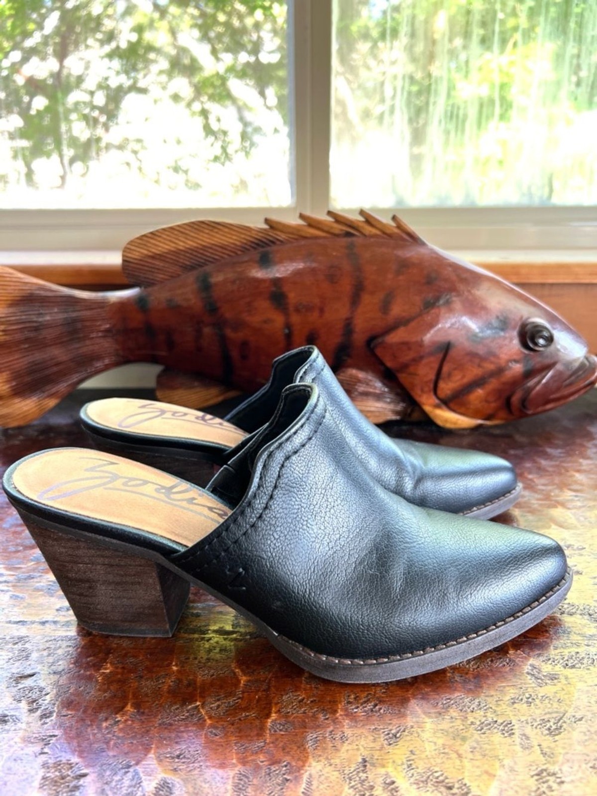 Zodiac Western Cowgirl 🤠 Vibe Ada Mules - Vegan Leather Festival Concert US 7.5