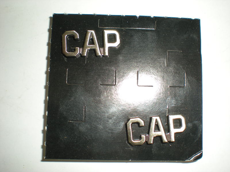 CIVIL AIR PATROL COLLAR BADGES - SILVER OXIDIZED - 1 PR