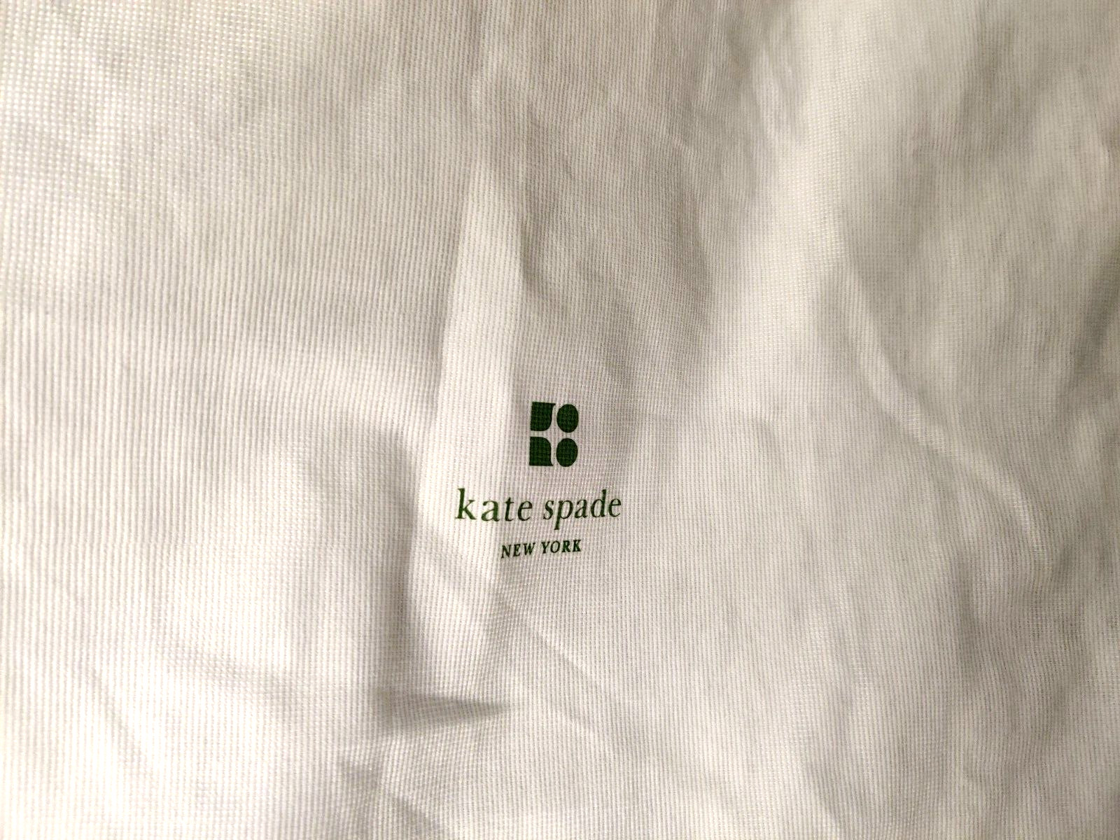 Kate Spade Designor Dust Bag Cover Ivory 20x22 Logo Drawstring