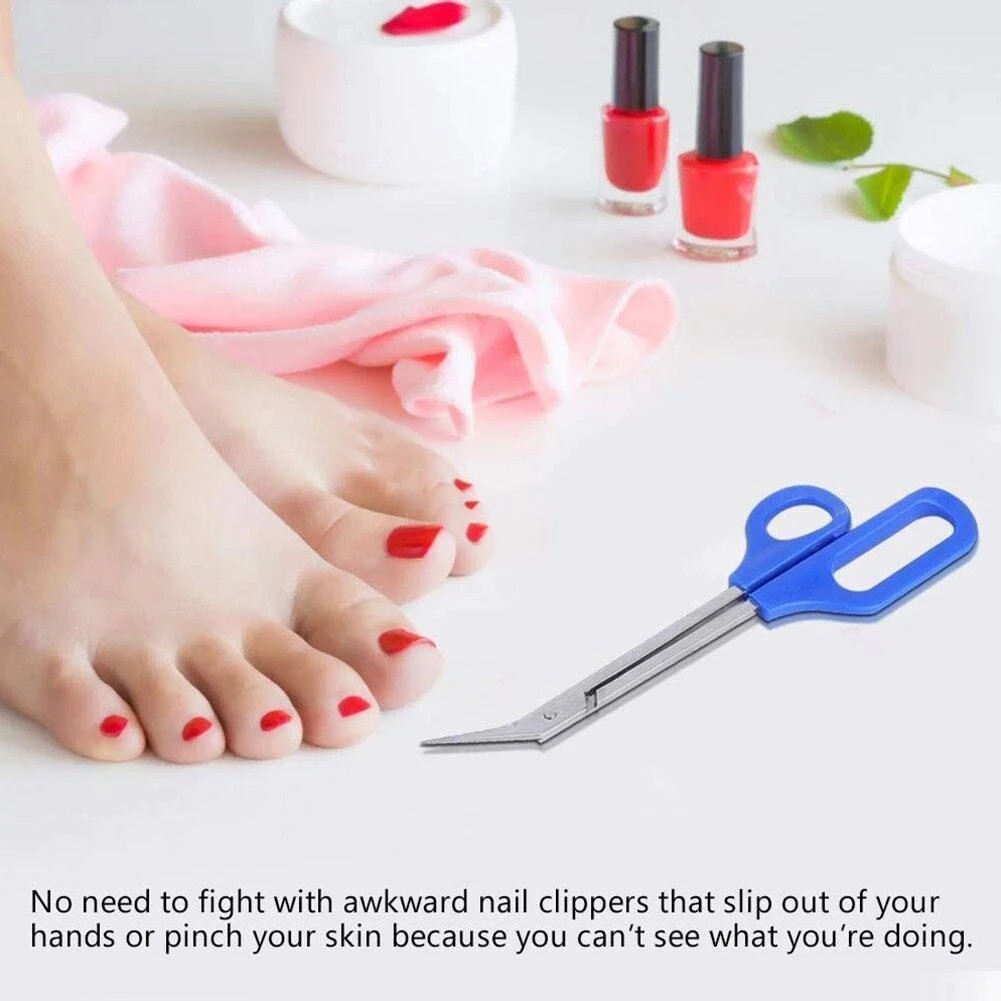 2-PCS Easy grip Long Handled Toenail Scissors Clippers Nippers
