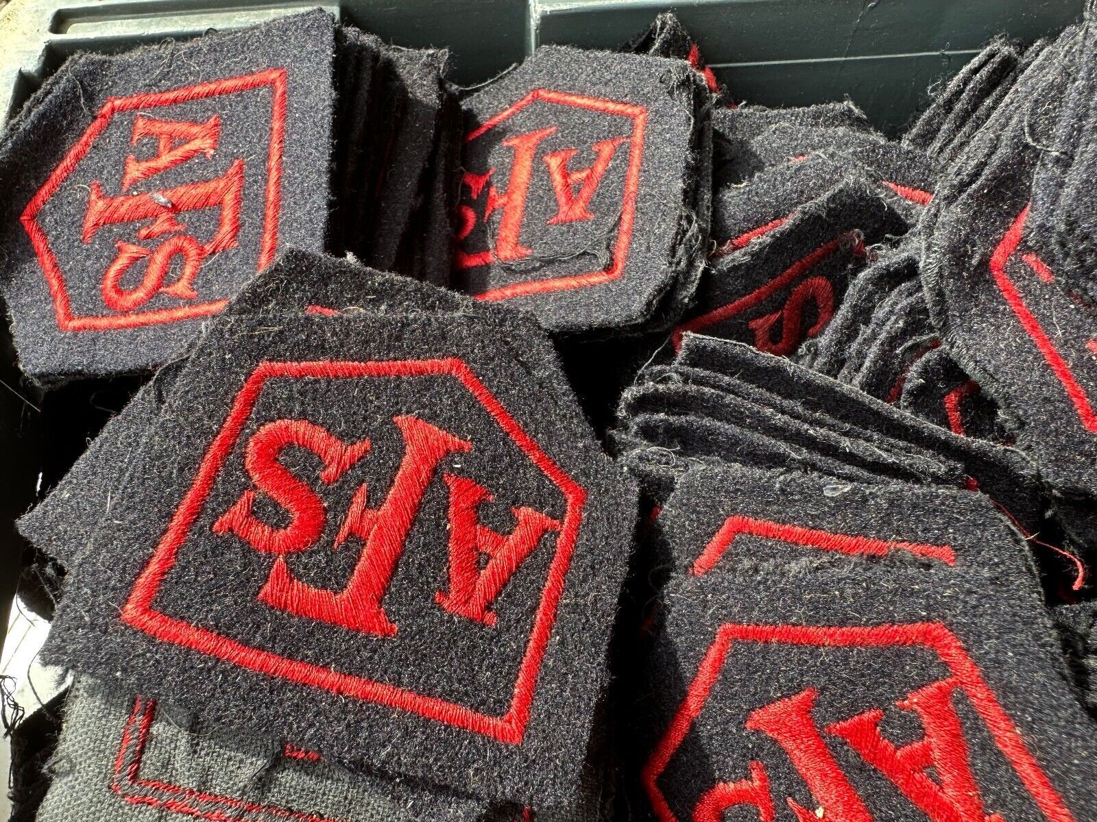 Original WW2 British Home Front AFS Auxiliary Fire Service Cloth Badge