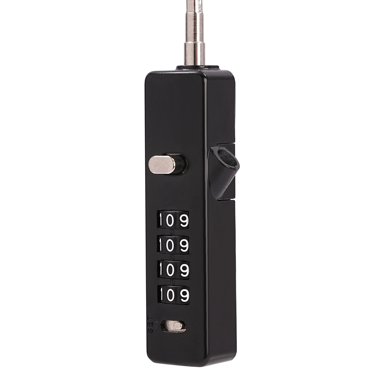 Black Cable Combination Lock 4 Digit Dial Lock with 3* Steel Cables 30/60/120cm