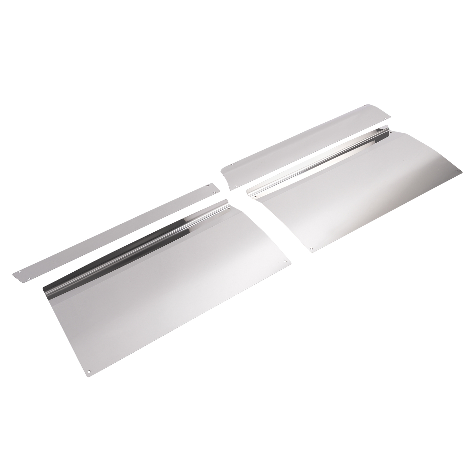 2Pcs Front Upper & Lower Kick Step Plate Panel Silvery For Kenworth T680