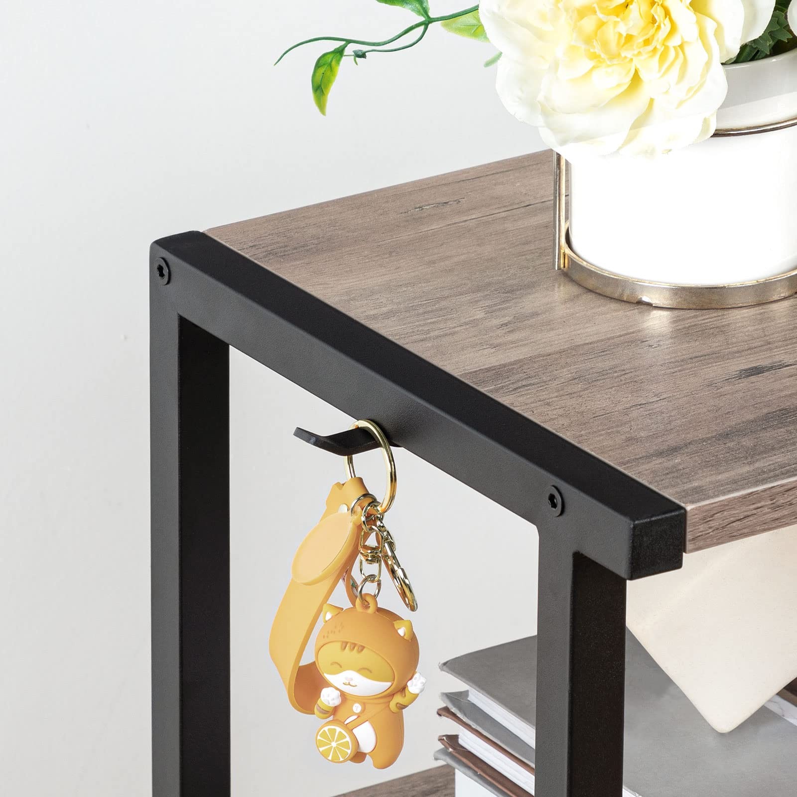 BG28PS01N1 3Tier Industrial Adjustable Mobile Rolling Printer Stand Cart Table