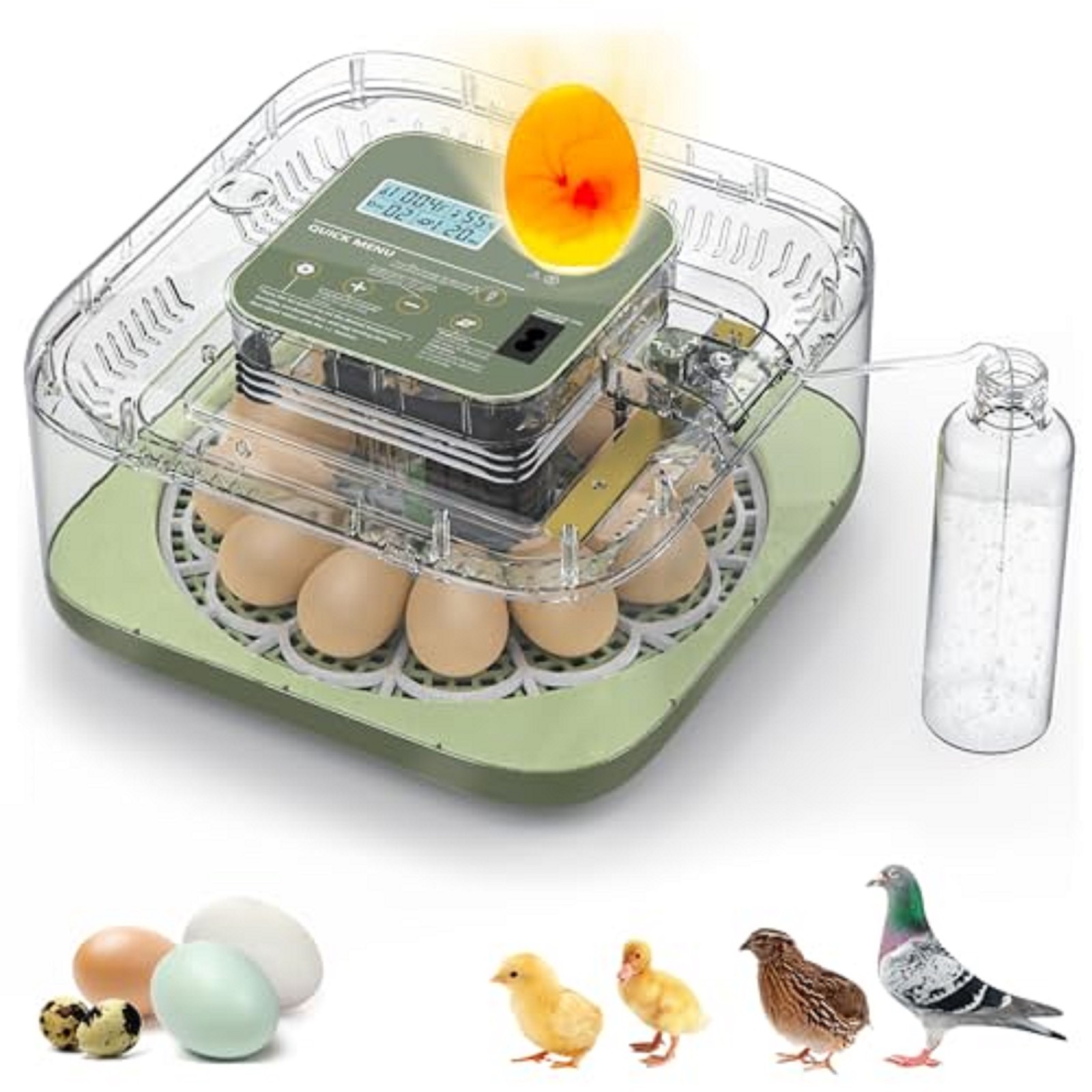 Incubators for Hatching Eggs, Egg Incubator with Automatic Egg Turning and Humid