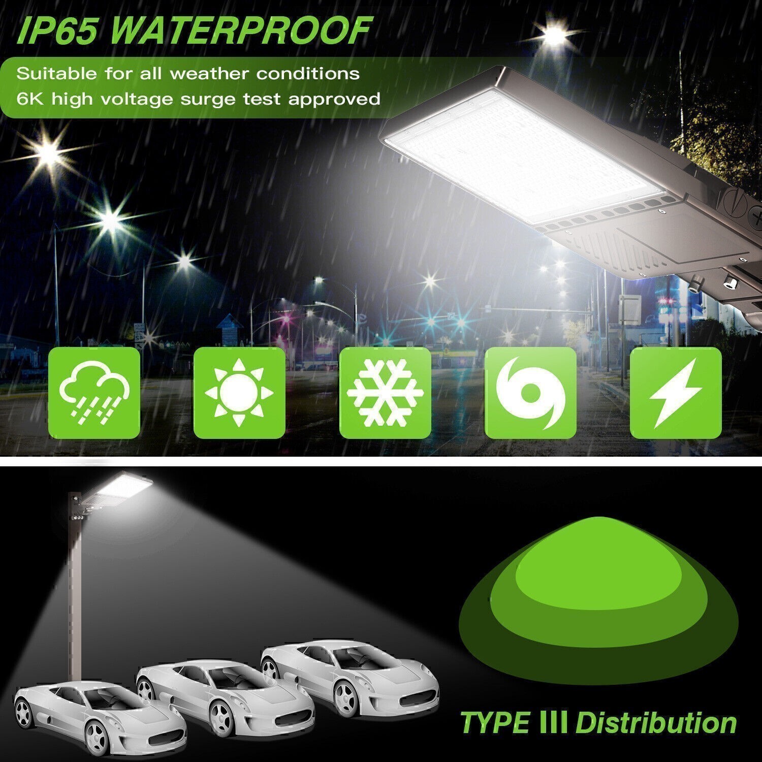Arm Mount Shoebox LED Parking Lot Light 200W Dusk To Dawn Fixture Outdoor Lights