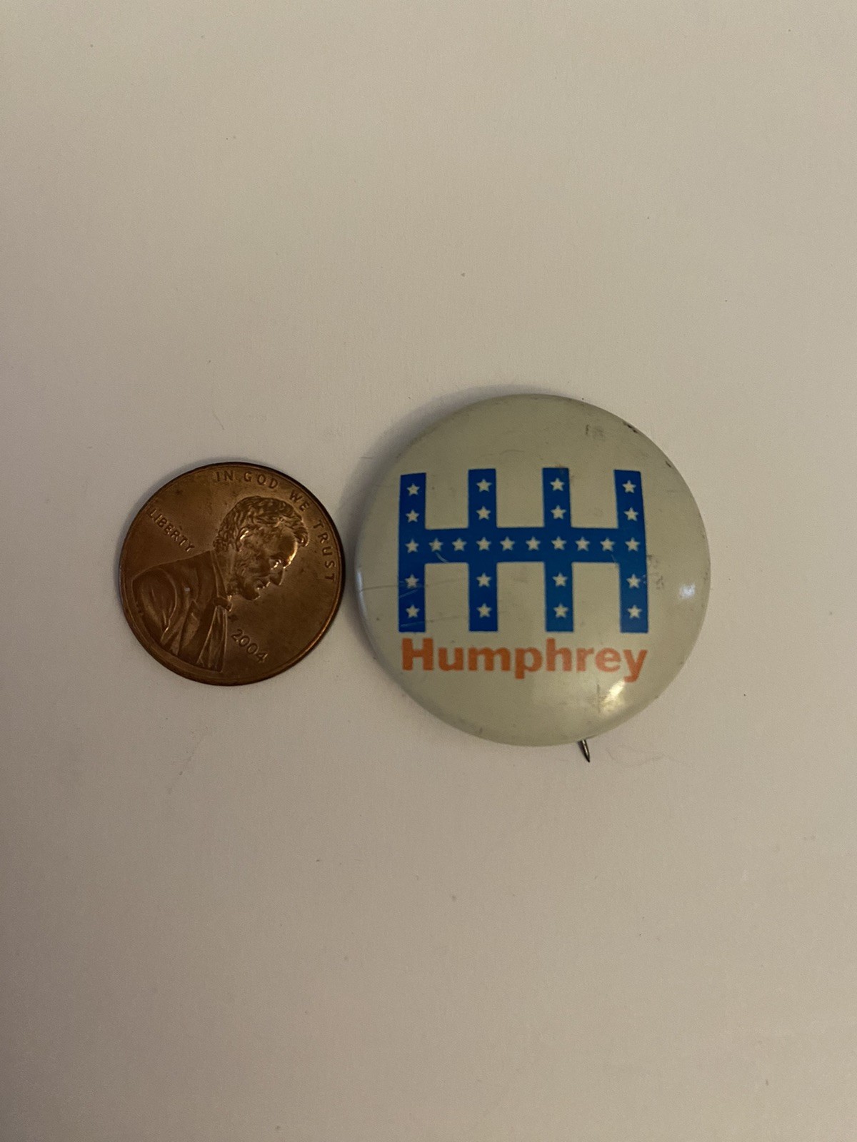 Humphrey Political Pin Back Button P55