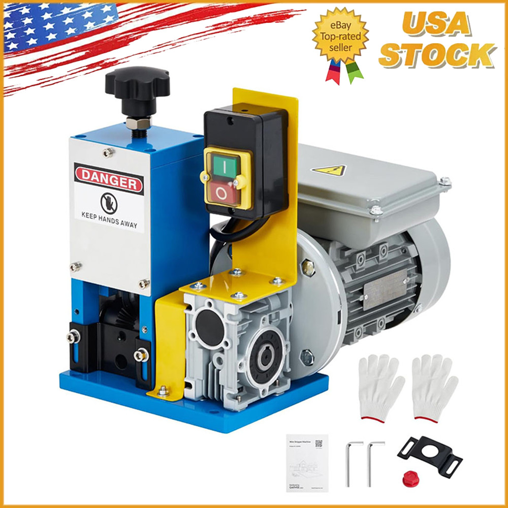 Electric Wire Stripping Machine 0.06-1" Automatic Scrap Wire Stripper 370W Motor
