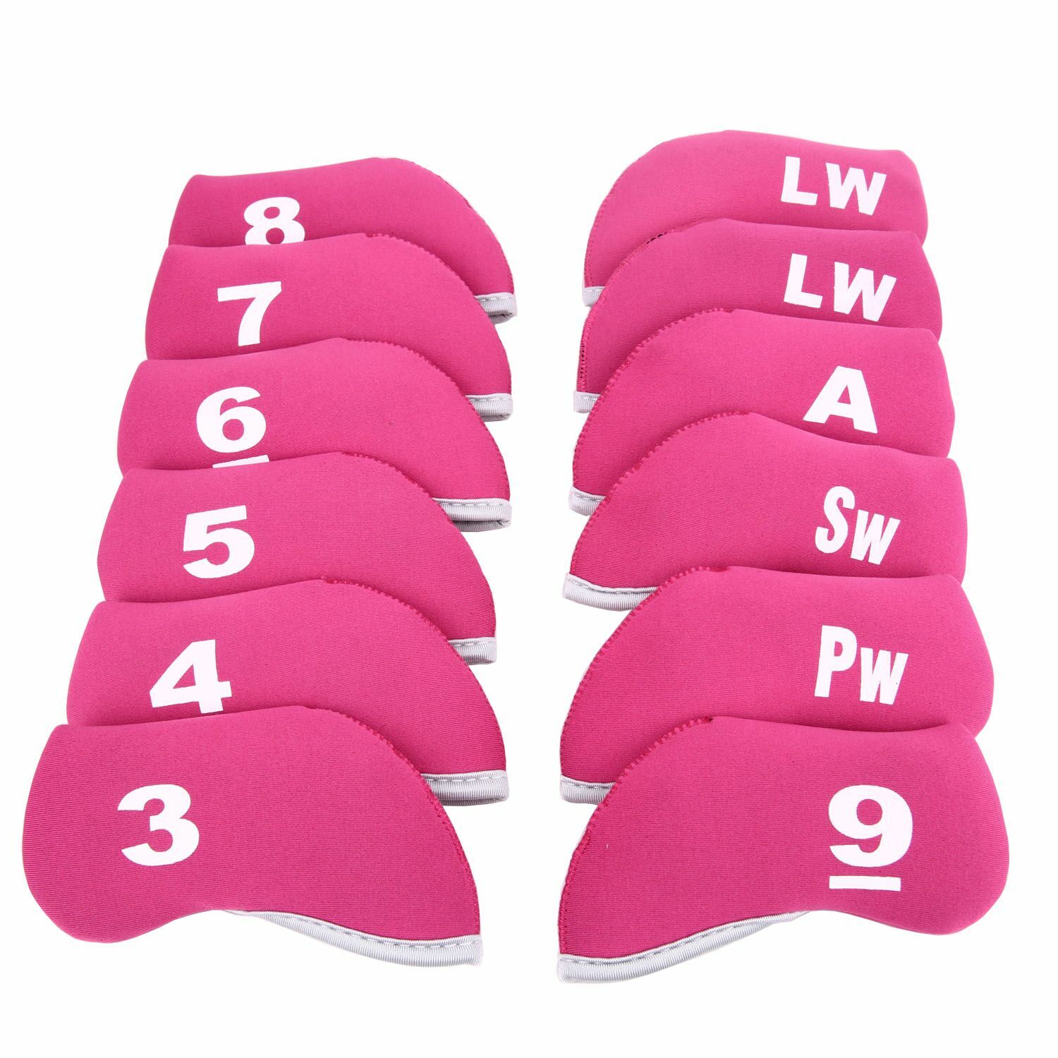 12pcs Right/Left Hand Neoprene Golf Iron Cover Iron Club Headcovers Protectors