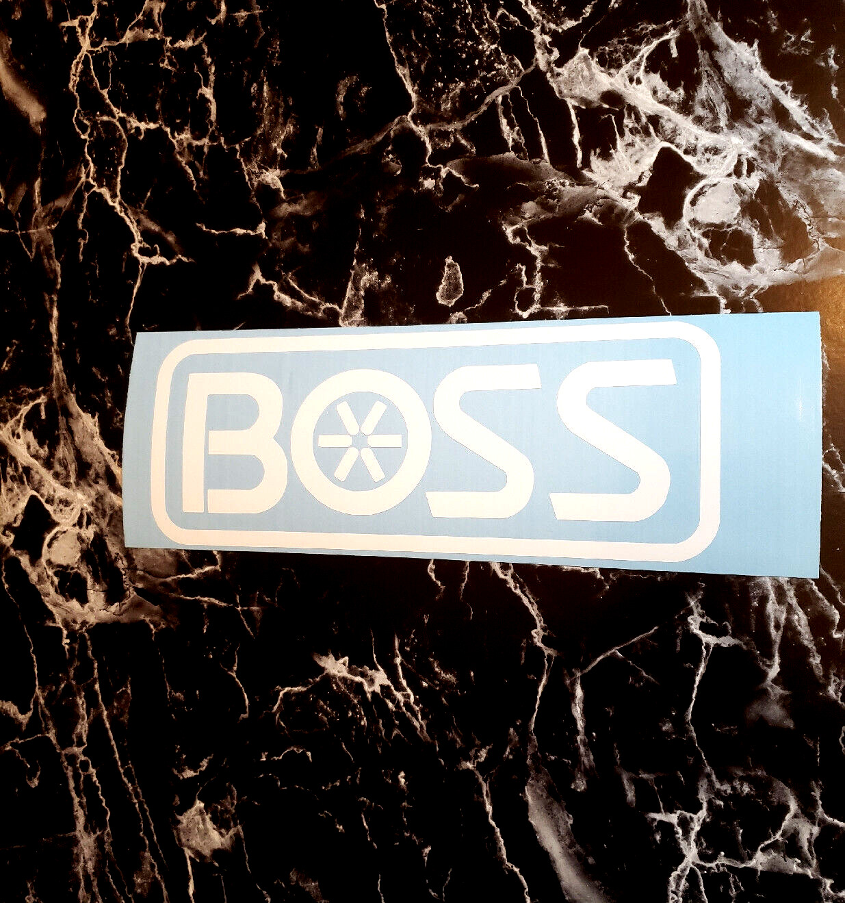 BOSS Snowplow Decal Sticker 14x5.5 Gloss White (2) Plow Replacement Fast USA!
