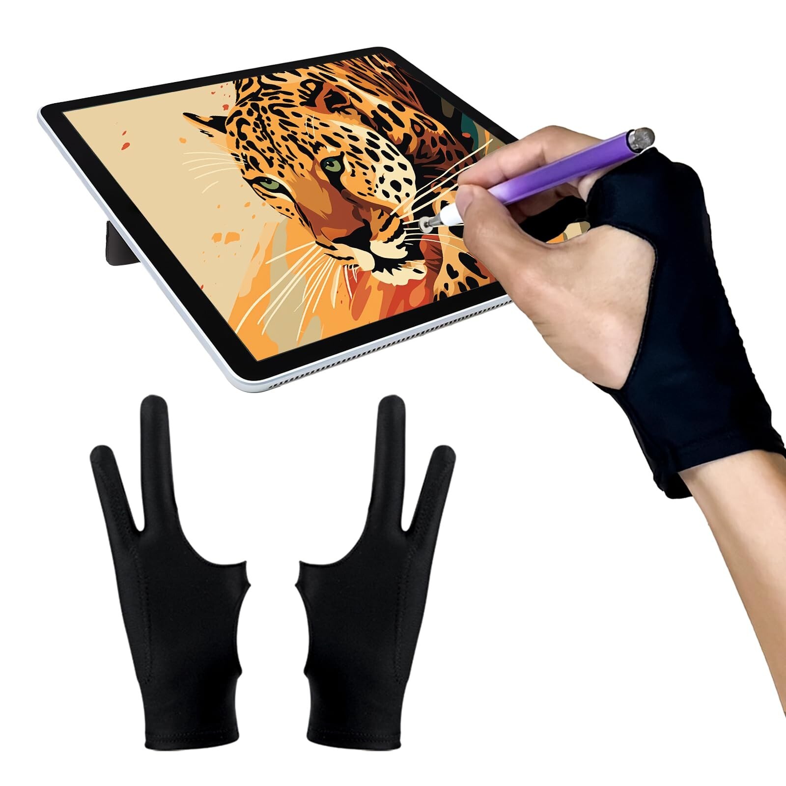 Drawing Glove Right Left Hand, Palm Rejection Digital Art Glove for Tablet iP...