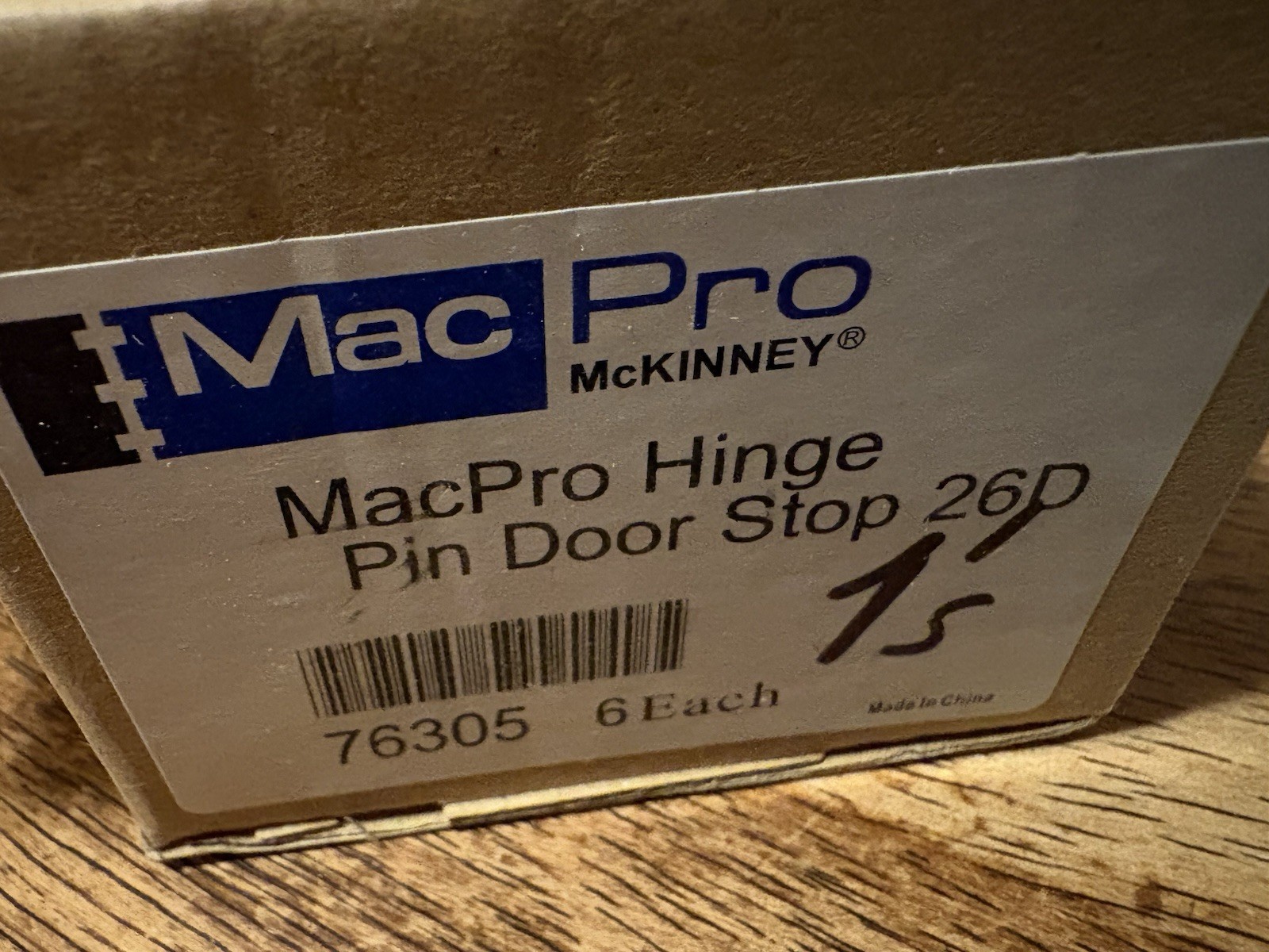 Macpro Hinge Pin Door Stop . 6 Piece Set . For Use On Macpro Hinges