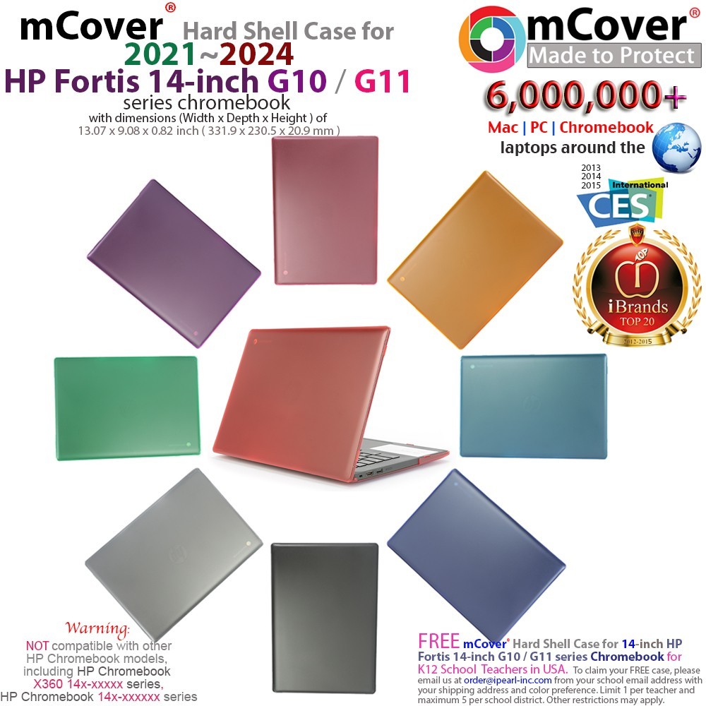 NEW mCover® HARD CASE for 2022+ 14" HP Fortis 14 inch G10 G11 Chromebook Laptop