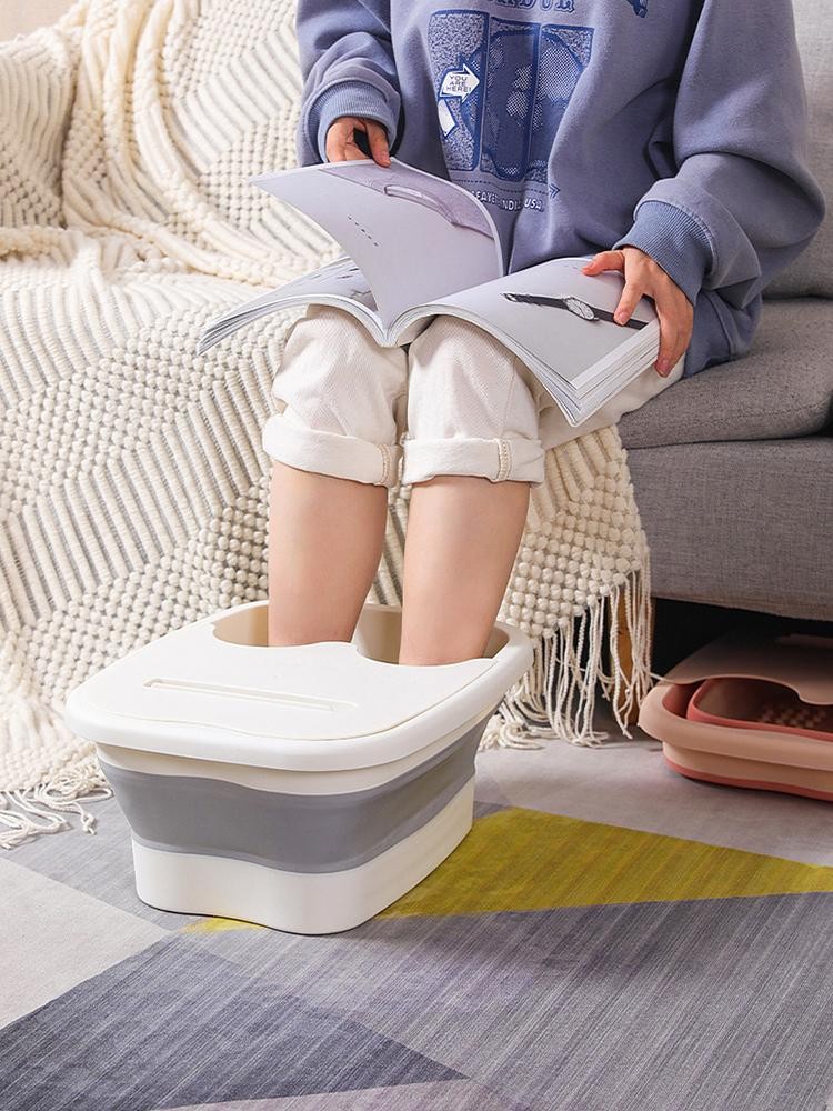 Foldable Footbath Massage Bucket Soaking Bucket Folding Basin Spa Foot Bath Buck