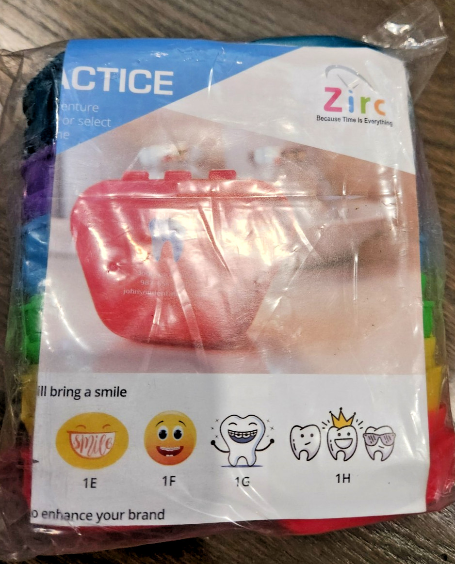 Zirc Retainer Box 1'' Assorted Neon 12/Pk 25R500