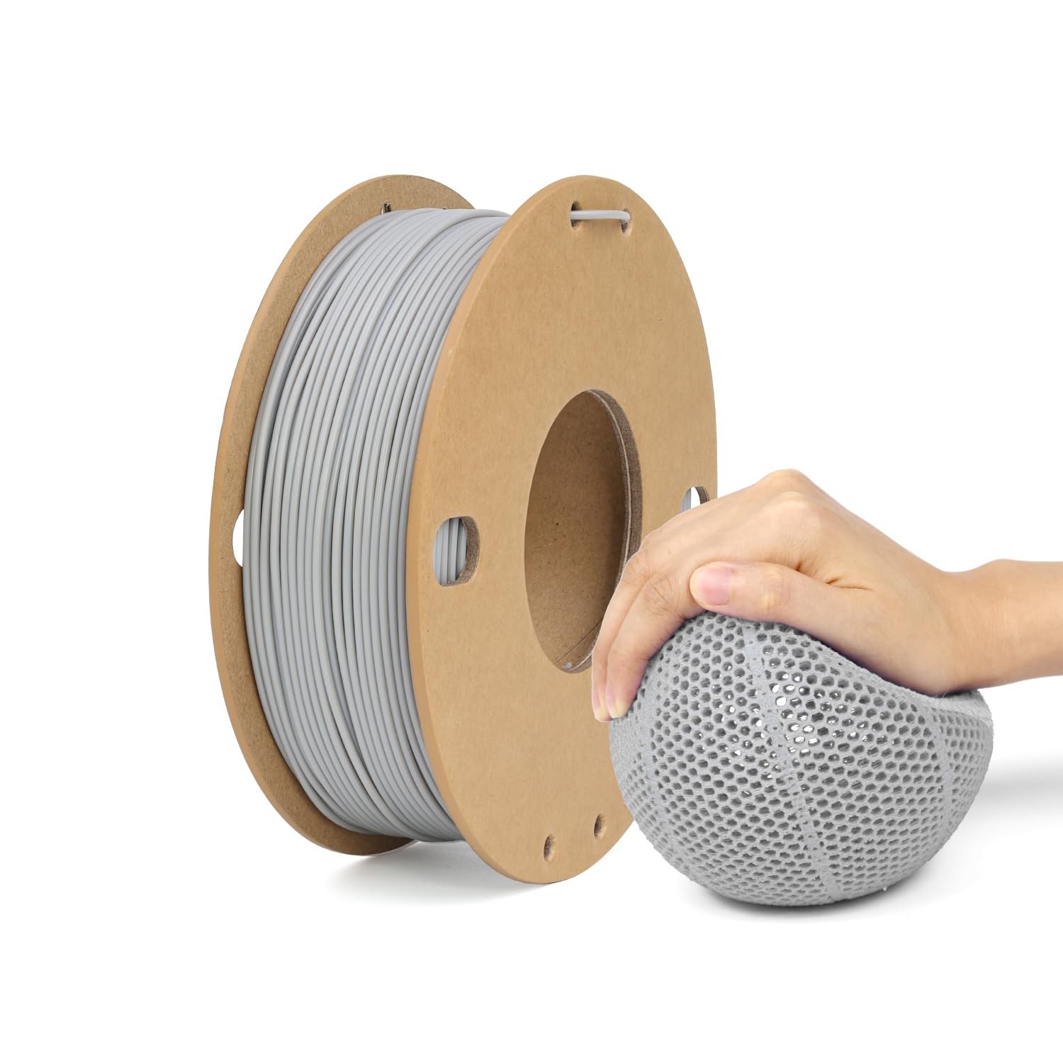 Lotactree Grey TPU Filament 1.75mm, 95A Flexible 3D Printer 250G,
