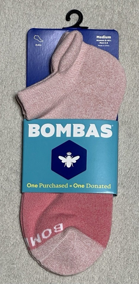 Bombas 4-Pack Ankle Socks Size Medium Brand New Unisex Multicolor 4-Pairs