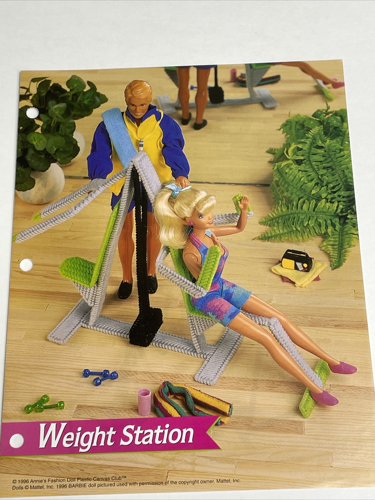 Weight Station Fashion Doll Annie's Attic Plastic Canvas Pattern